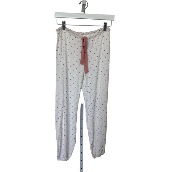 Eberjey Gisele Slouchy White/Pink Heart Print Pajama Set - Picture 6 of 8